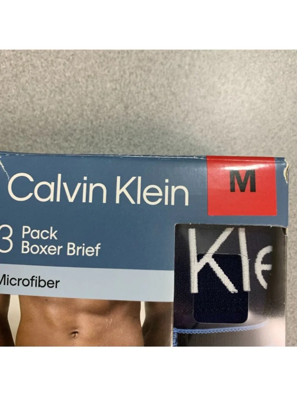 NWT Calvin Klein Men's M 3 Pack Microfiber Boxer Briefs Wicking multicolor